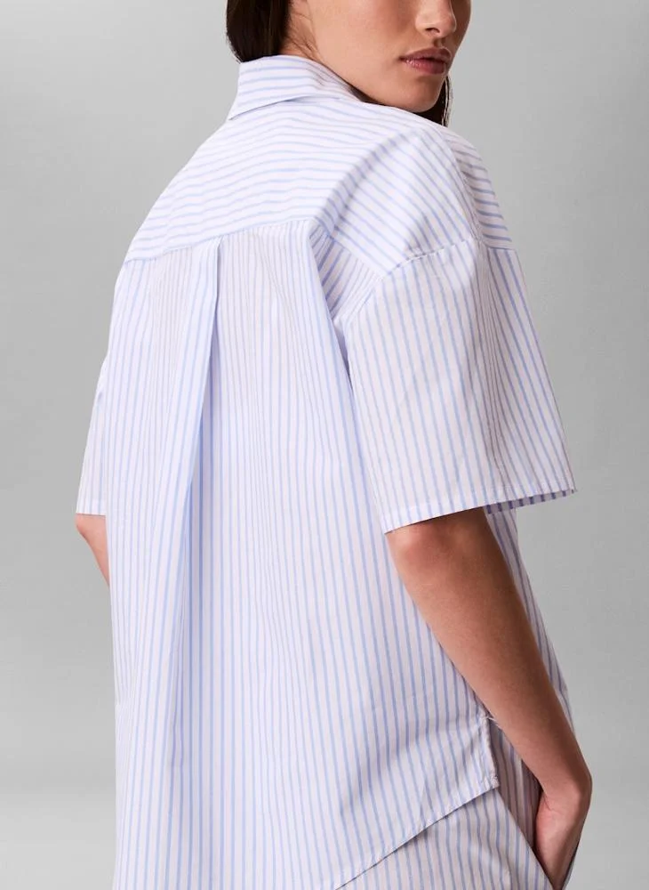 CALVIN KLEIN  Relaxed Poplin Regular Fit Shirt for Women | Best Price UAE