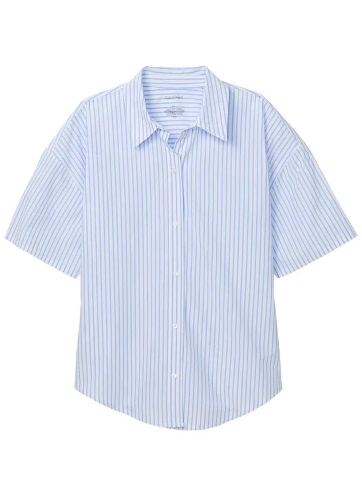 CALVIN KLEIN  Relaxed Poplin Regular Fit Shirt for Women | Best Price UAE