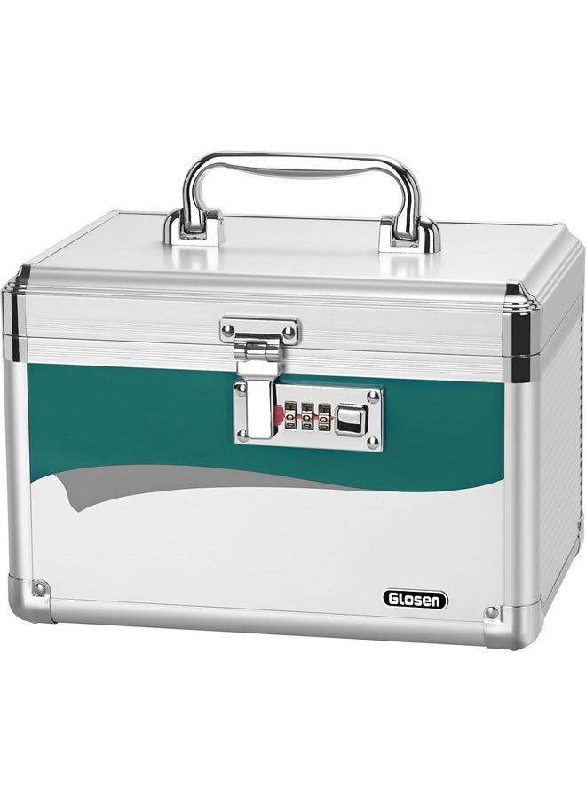 GLOSEN Medicine Lock Box With Combination Lock, Medication Lock Box【Small 10X6.7X6.7 Inch】 Medicine Safe Lock Box,Medical Box Organizer  - Image 1