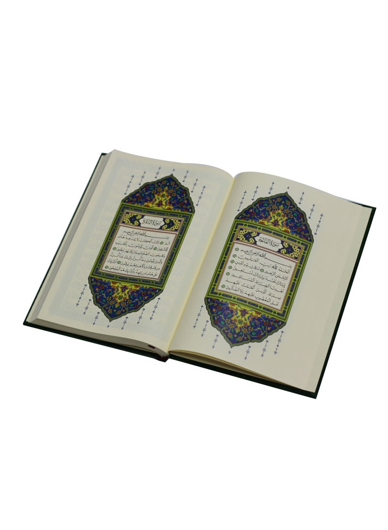 The Holy Qur’an with Ottoman drawing, according to the narration of Hafs on the authority of Asim, 14/20, Al-Madina velvet paper - Image 2