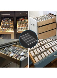 MUGATH MUGATH Clear Acrylic Spice Drawer Organizer 4 Tier Seasoning Jars Drawer Insert Kitchen Spice Rack Tray for DrawerCountertop 19 X 13 InchTransparent  - Image 5