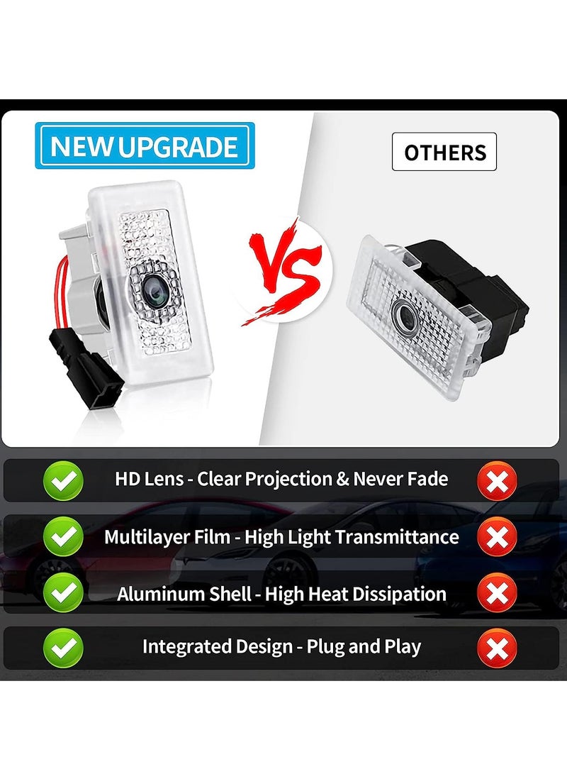 SOLARAE Car Door Lights Logo Projector Lights for Tesla, Ultra-Bright LED 3D Laser Ghost Shadow Light, Never Fade Welcome Step Courtesy Lights for Model 3 Y S X Accessories, Plug and Play Red, 4pcs - Image 5