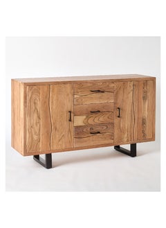 Costa 2-Door Live Edge Solid Wood Sideboard with 3 Drawers 40 x 85 x 150 cm