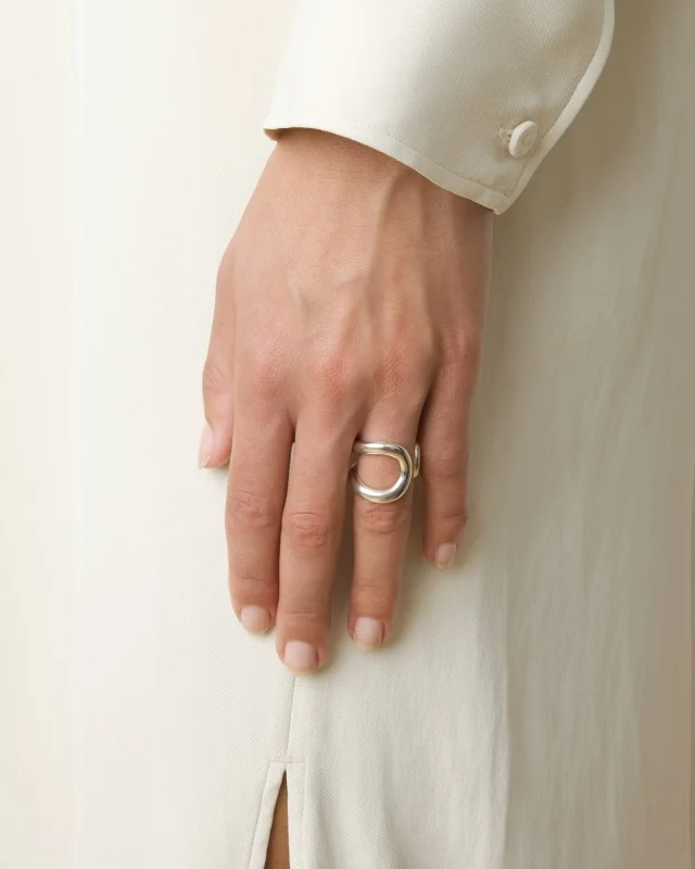 LIE STUDIO Lustrous Hammered Sculpted Ring