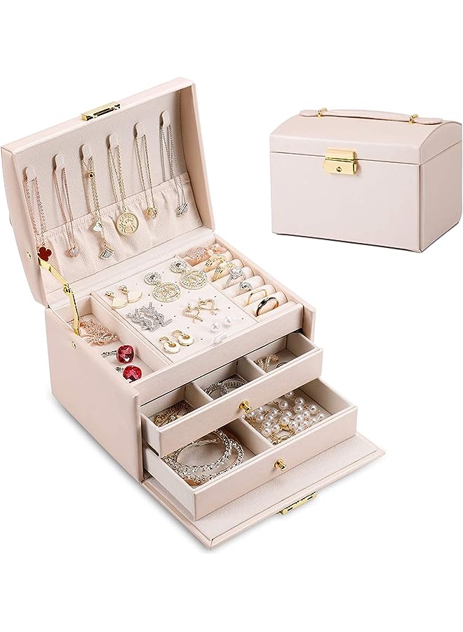 PROMASS Box,10 Slot Display case with Real Glass Top PU Leather watch case for Women Men jewelry box organizer - Image 1