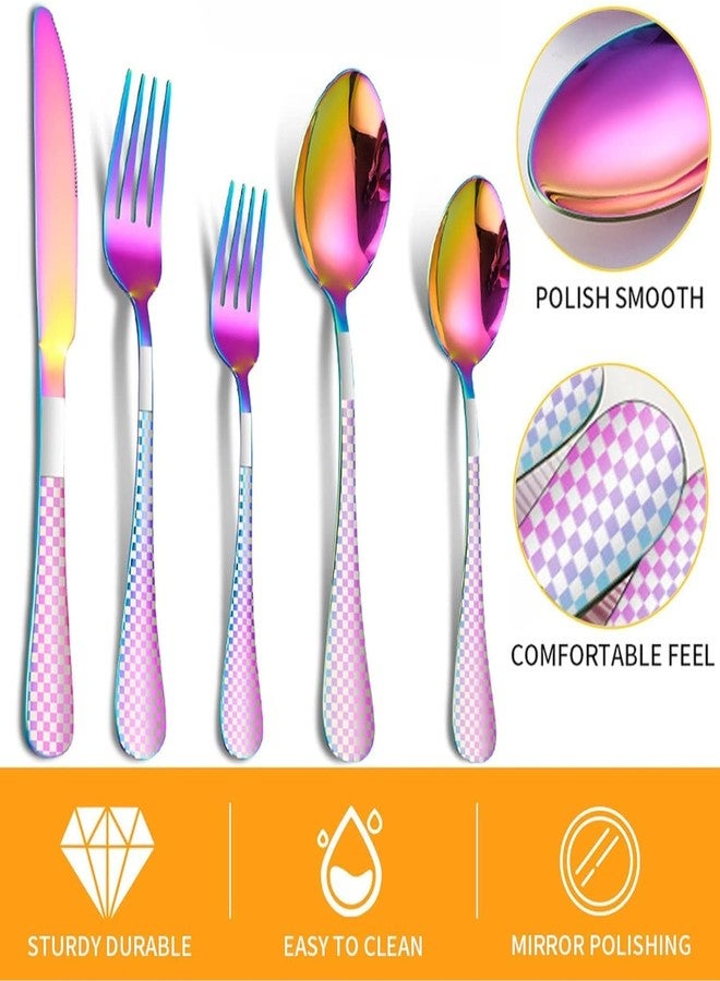 P Plus Fire Small Dinner Fork Set, Sturdy Stainless Steel Forks with Anti-Rust Coating & Elegant Design, Perfect for Home Kitchen, Buffets & Daily Table Use (Small Fork, Rainbow, Pack of 6) - Image 5