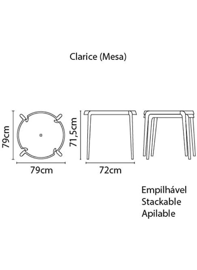 TRAMONTINA Since 1911,Made in Brazil-  Clarice Table White- furniture  - Image 3