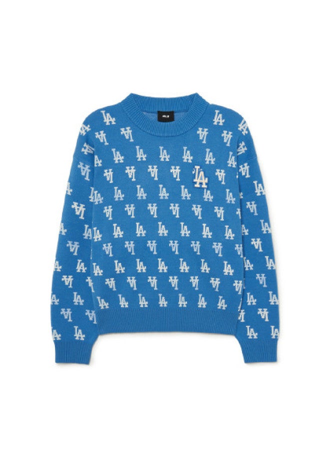 MLB Men'S And Women'S Couple Vintage Print Pullover Knit Sweater Loose Casual Spring Autumn Kpm04 - Image 1