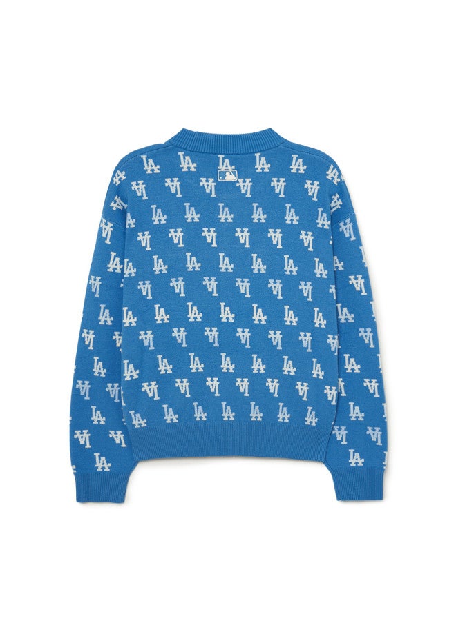 MLB Men'S And Women'S Couple Vintage Print Pullover Knit Sweater Loose Casual Spring Autumn Kpm04 - Image 3