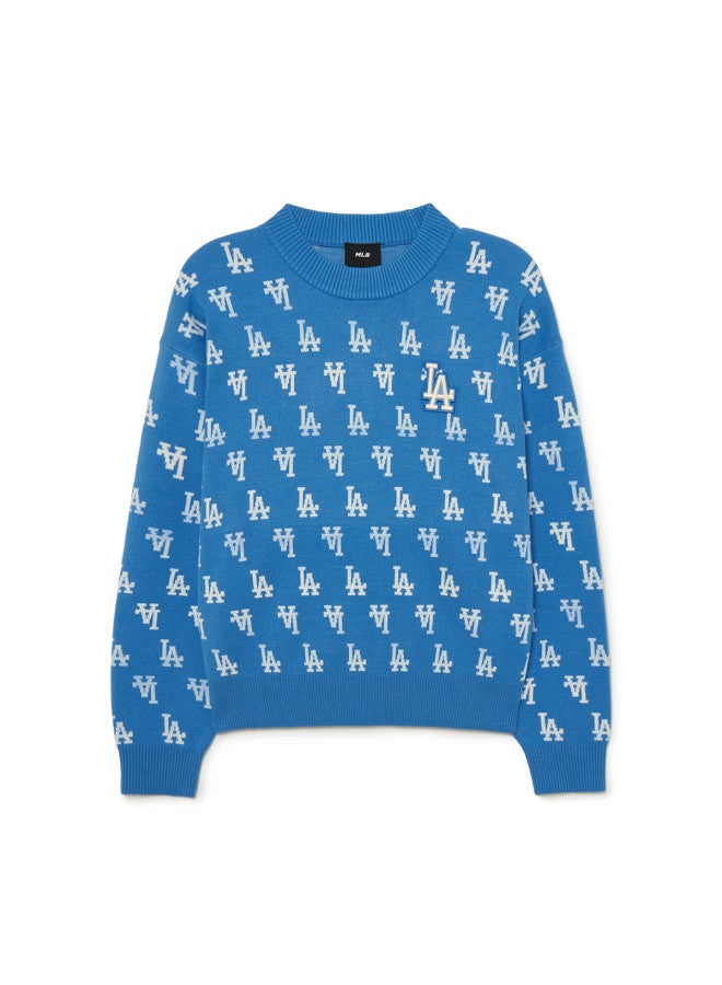 MLB Men'S And Women'S Couple Vintage Print Pullover Knit Sweater Loose Casual Spring Autumn Kpm04 - Image 2