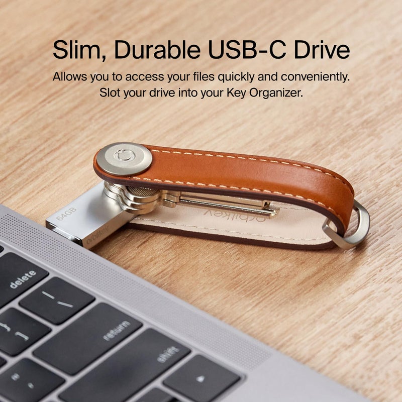 Orbitkey USB-C | Thumb Drive with Fast Transfer Chip | Slim Profile Compatible with Orbitkey Key Organizer & Key Ring - Image 2
