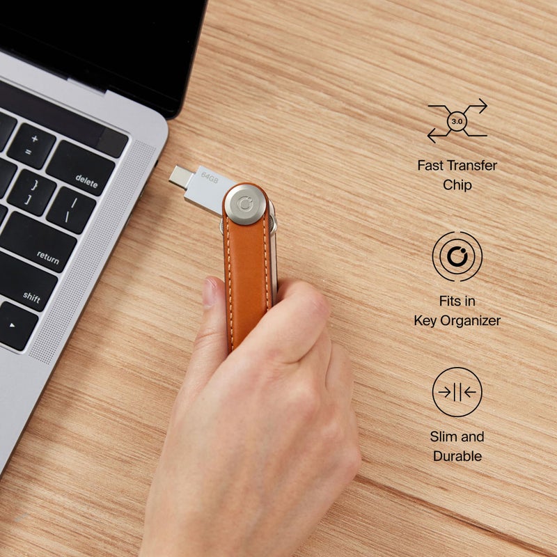 Orbitkey USB-C | Thumb Drive with Fast Transfer Chip | Slim Profile Compatible with Orbitkey Key Organizer & Key Ring - Image 3