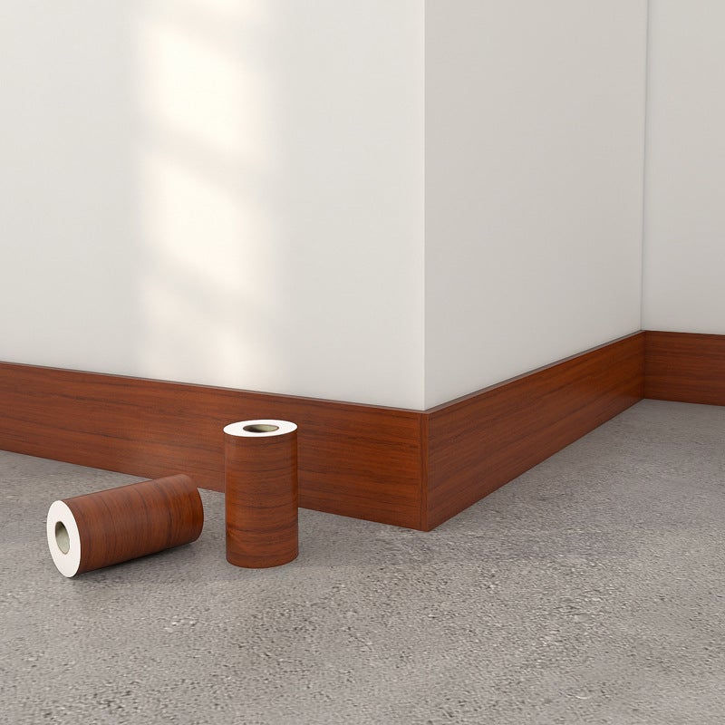 Wood Grain Waist Line Skirting Line Self-Adhesive Sticker Corner Line Door Frame Decorative Strip 10 Meters Refurbished Waterproof Moisture-Proof Sticker - Image 1