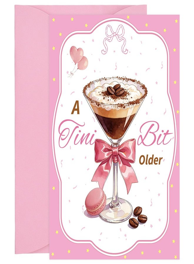 Thboxes Espresso Martini Birthday Card - Funny Coffee & Cocktail Birthday Gifts for Women Greeting Card for Friend Sister Daughter Wife Girlfriend 21st 30th 40th - Image 1