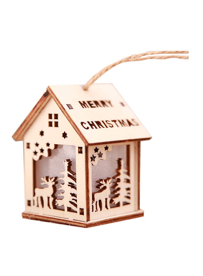 نيبمينينت مصباح LED تزييني على شكل بيت خشبي بيج