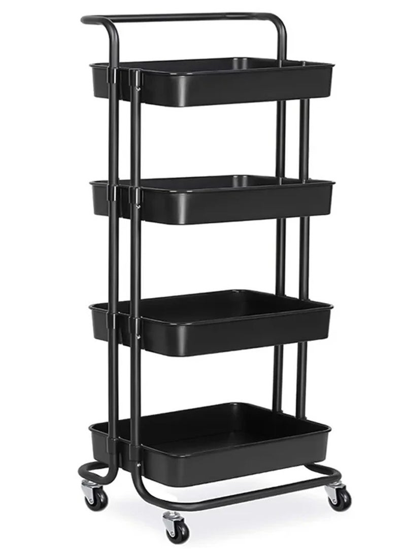 4-Tier Metal Rolling Utility Cart with Handle, Utility Organizer Cart-Multi-Functional Storage Trolley for Office, Living Room, Kitchen, Movable Storage Carts with Wheels - pzsku/Z36C63589786482214CF4Z/45/_/1734537909/d9a29b6d-9f25-4679-9a5e-fa3d933cf6cb