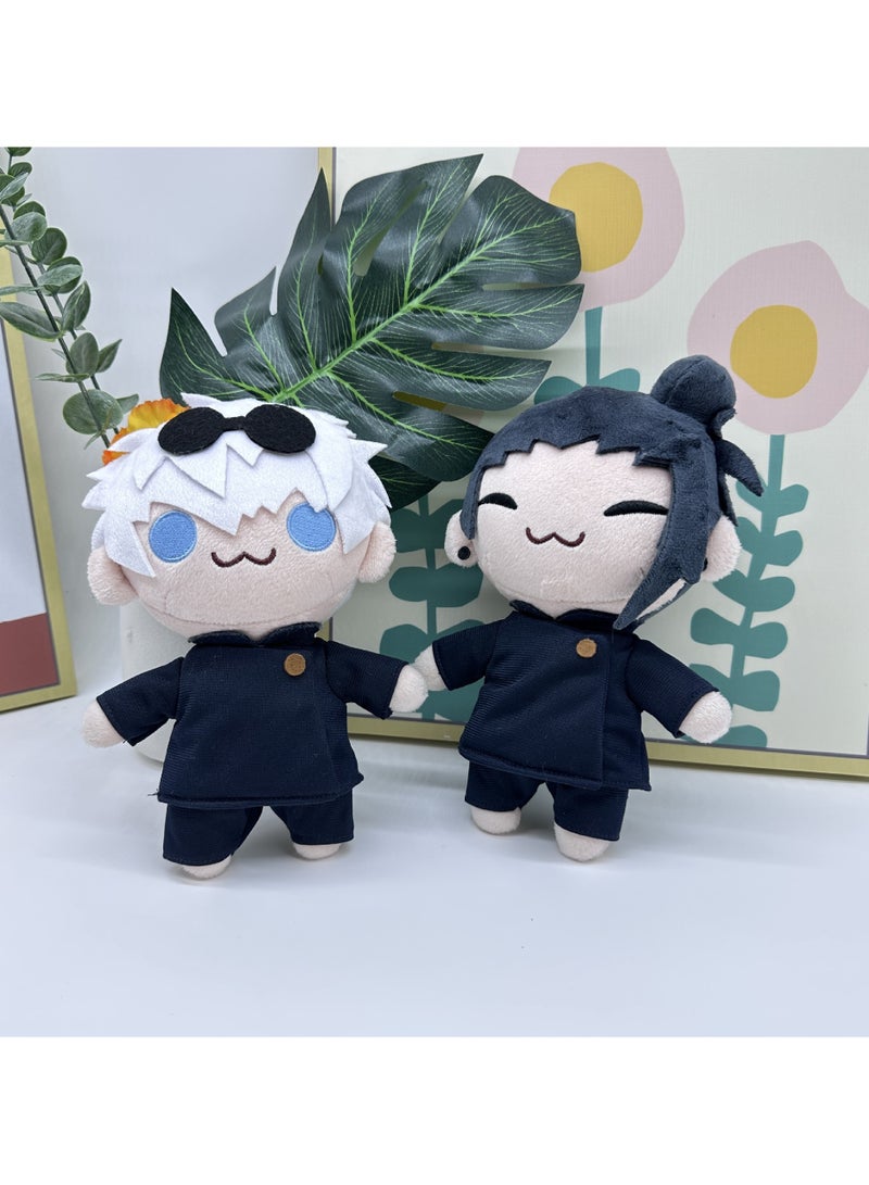 2pc 20cm New Jujutsu Kaisen hand puppet plush Soft Stuffed Gojo And Geto Pillow Dolls - Image 2