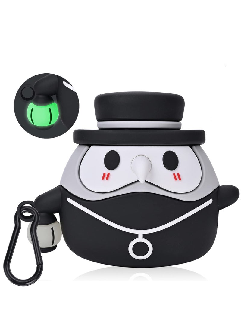 Excefore For AirPods Pro 2nd/1st Generation Case Cover, Luminous Medieval Plague Doctor Anime Design Compatible with AirPods Pro(2019/2022) TPU Silicone Case - Image 1