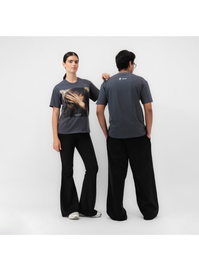Tolou Unisex Graphic Print 'I know it's heavy, but it will pass' T-Shirt - Image 1