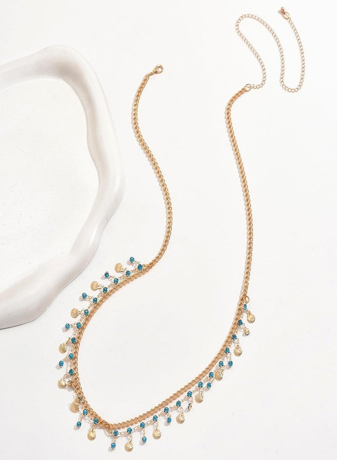 سلسلة خصر للنساء، سلسلة خصر ذهبية، مجوهرات شاطئية أنيقة للنساء، سلسلة خصر تقليدية لحفلات الزفاف والمناسبات الاحتفالية - Image 5