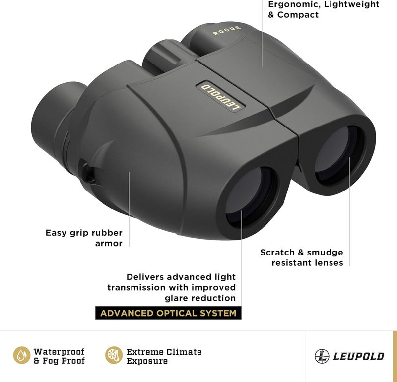 Leupold BX-1 Rogue Binoculars, 8x25mm - Compact and Lightweight Design - Image 2