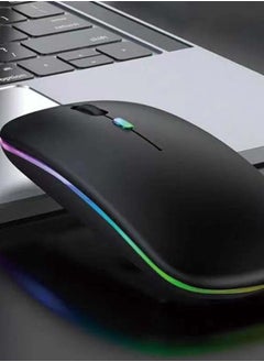 joyzzz Wireless Bluetooth Mouse, LED Slim Dual Mode Bluetooth 5.1 +USB 2.4GHz Rechargeable Silent Bluetooth Wireless Mouse, Computer Mice with USB Receiver  - Image 5