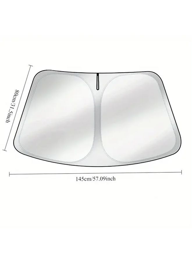4 Layer Foldable Car Sunshade Windshield Sun Shield 54 3 Inch By 25 6 Inch Heat Resistant - Image 2