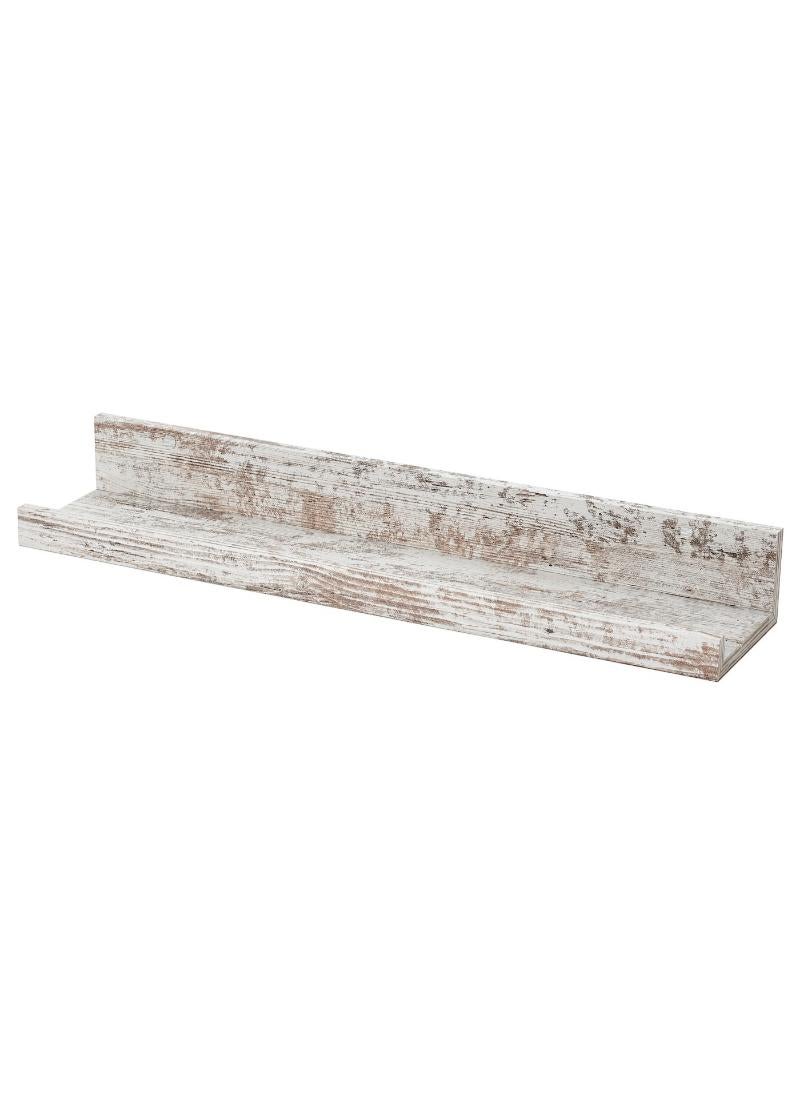 White Stained Pine Effect Picture Ledge Rustic Elegance For Stylish Wall Displays 