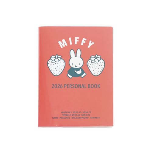 Square Miffy 2026 B6 Weekly Planner, Red, 10BD-6R (Starts on December 2025) - Image 1