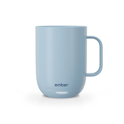 Ember Temperature Control 14oz Smart Mug 2, App-Controlled and Rechargeable Heated Coffee Cup Warmer with Intelligent LED Display, Powder Blue - Image 1