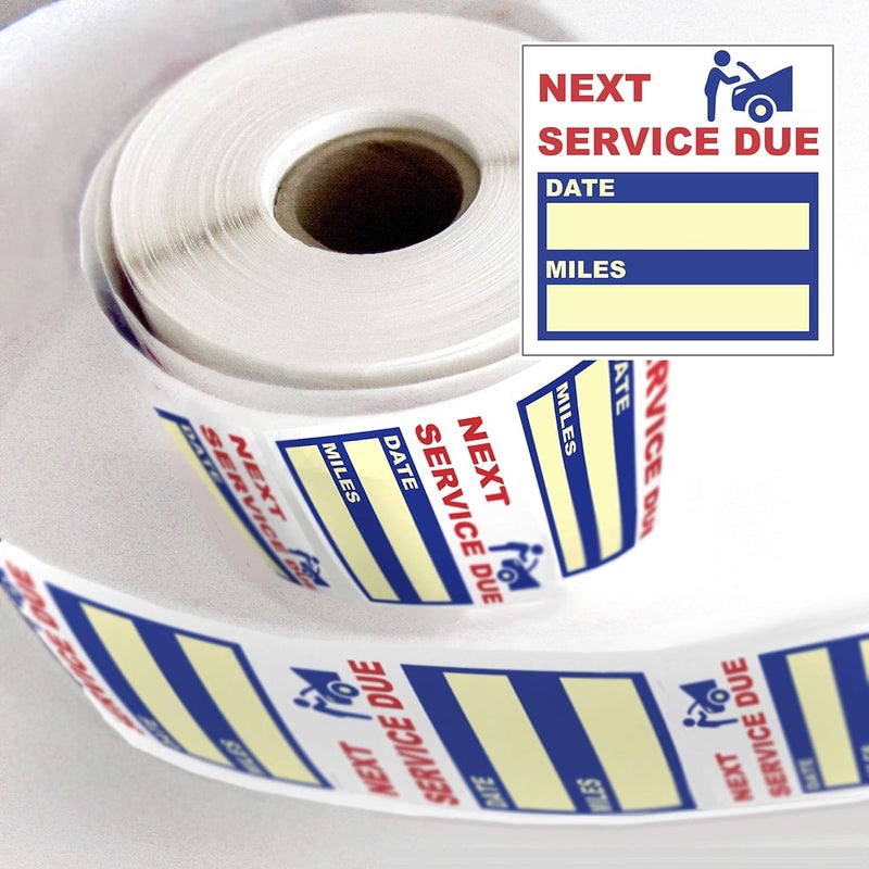 Simply Sticky Oil Change Stickers for Windshield - 1 Roll of 500 Premium Low-Tac Removable Stickers - Image 1