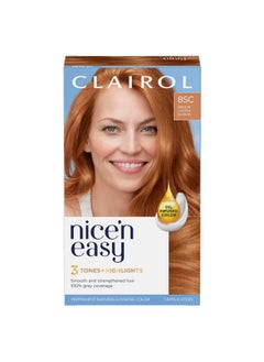 CLAIROL Nice'N Easy Permanent Hair Dye, 8Sc Medium Copper Blonde Hair Color, Pack Of 1  - Image 1