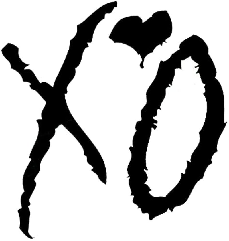 The XO Love Vinyl Sticker Car Truck Window Laptop Wall Art Decal 10cm Black