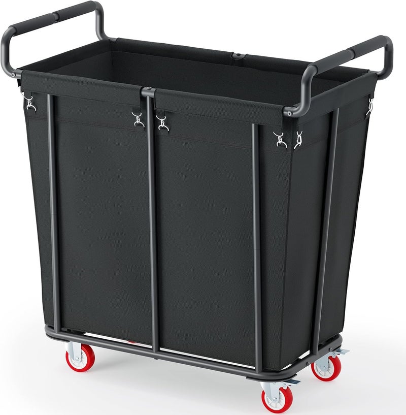 Gewudraw Large Laundry Hamper with Wheels, 360L Rolling Big Laundry Basket for Clothes Storage, Heavy Duty Extra Large Rolling Laundry Cart with Handle, Steel Frame, Waterproof Liner,95.1 Gallons. - Image 1