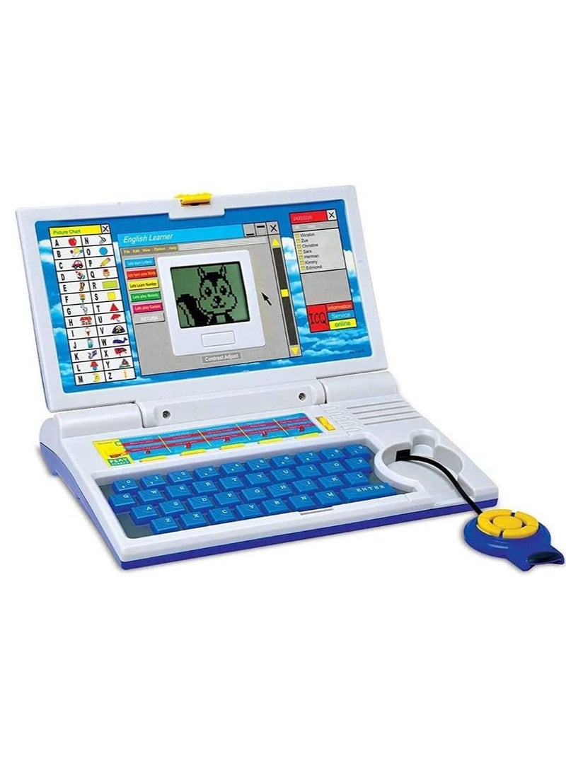 YelaJoy - Educational Laptop Computer Toy with Mouse, Kids Learning Computer, English Learner Early Educational Study Laptop, Now Learn Letter, Words, Games, Mathematics, Music, Logic, Memory Tool - Image 1