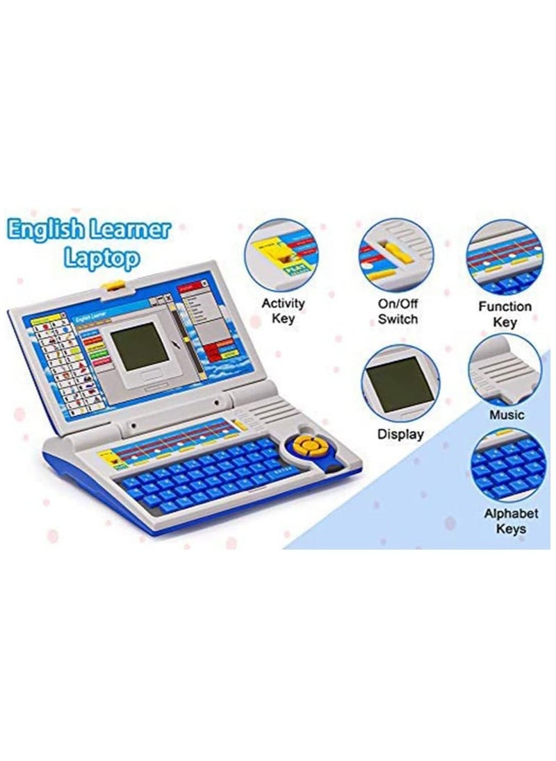 YelaJoy - Educational Laptop Computer Toy with Mouse, Kids Learning Computer, English Learner Early Educational Study Laptop, Now Learn Letter, Words, Games, Mathematics, Music, Logic, Memory Tool - Image 1