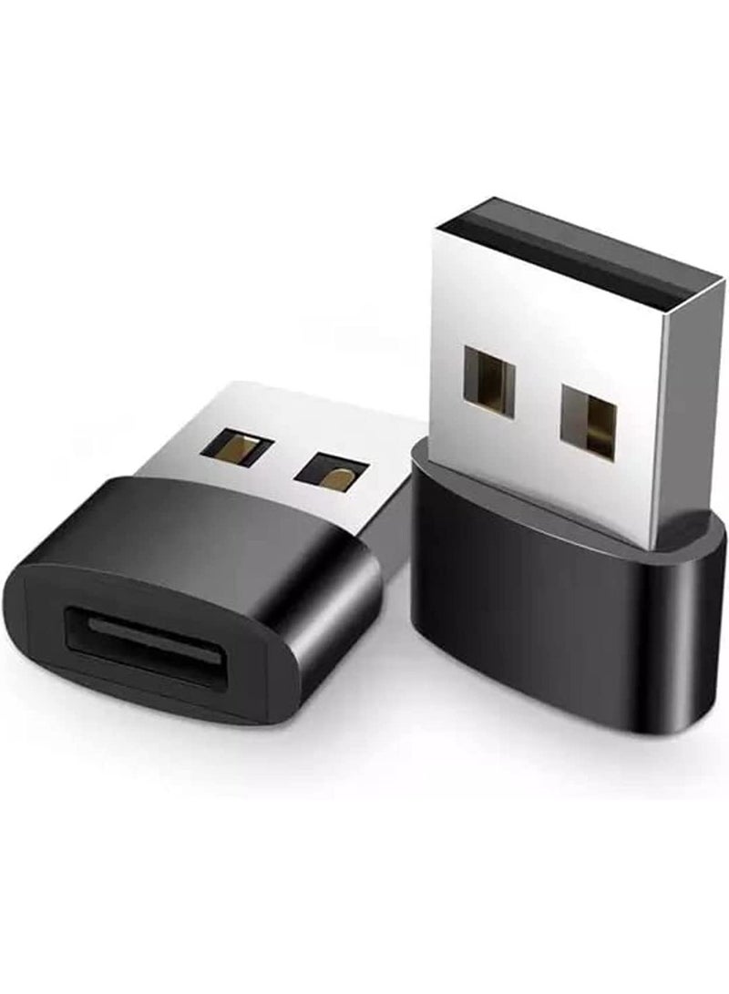 2 Pcs New USB C Female to USB A Male Adapter, Type C Charger Plug Power Converter for AirPods, iPhone 13/14 Pro Max, SE, iPad mini, Apple Watch series - Image 1