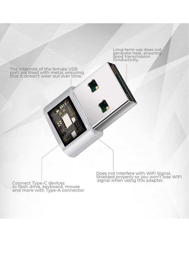 2 Pcs New USB C Female to USB A Male Adapter, Type C Charger Plug Power Converter for AirPods, iPhone 13/14 Pro Max, SE, iPad mini, Apple Watch series - Image 4