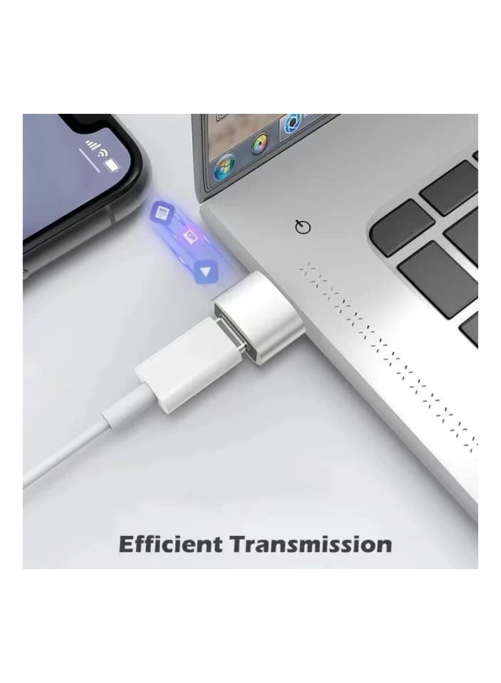 2 Pcs New USB C Female to USB A Male Adapter, Type C Charger Plug Power Converter for AirPods, iPhone 13/14 Pro Max, SE, iPad mini, Apple Watch series - Image 2