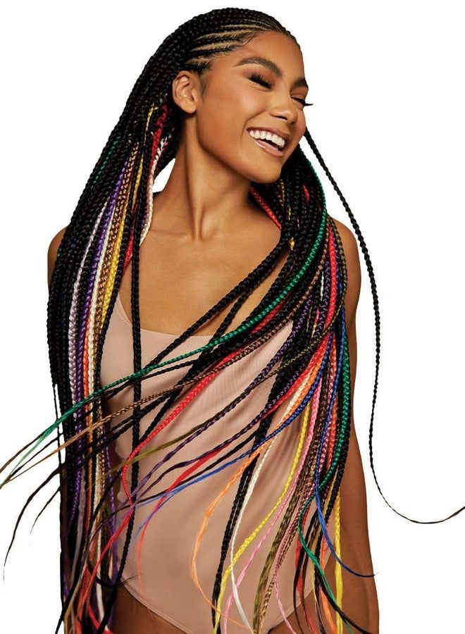 Outre X-Pression Braid - Pre Stretched Braid 52" 3X (5 Pack, OFF BLACK 1B) - Image 4