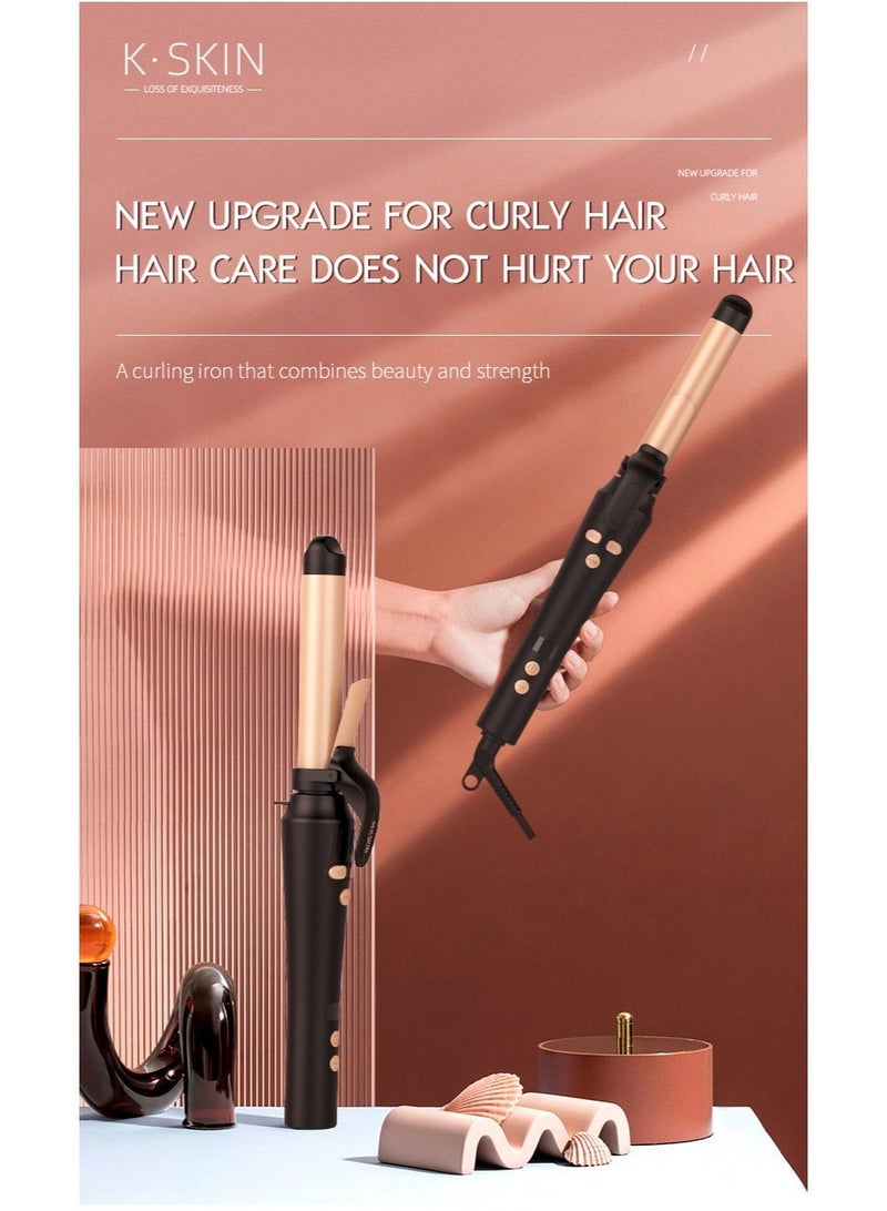 K.SKIN Automatic curling iron: MCH rapid heating, up to 200°C, LCD display, one-button curling, 32mm universal curler, 5 temperature settings, anti-scalding safety. - Image 4