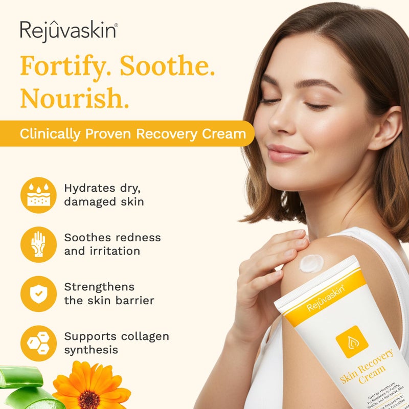 Rejuvaskin Skin Recovery Cream with Aloe Vera, Cooling Moisturizing Cream for Dry, Itchy & Sensitive Skin, 100 ml - Image 4