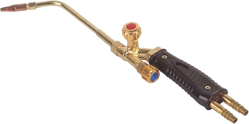 klarako Injection Type Gas Welding Torch, Oxy-Propane Oxy-Acetylene Welding Tool Cutting Soldering Repair Fix Equipment with Handle Grip Portable Size Cooper(H01-6) - Image 1