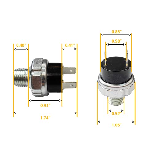 LLNSEAUTO Air Pressure Switch 120-150 PSI Tank Mount Type Thread 1/4" NPT 12V 24V DC Air Compressor Pressure Switch for Air Train Horn 120-150 1/4 inch - Image 2