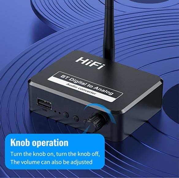 Microware Bluetooth 5.1 Digital Audio Receiver, DAC, Digital to Analog Converter 3.5mm Aux RCA L/R U-Disk High Fidelity Optical Stereo 2 in 1Wireless Adadper - Image 4