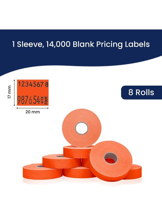 Perco Fluorescent Red Pricing Labels for Monarch 1136 Price Gun - 8 Rolls, 14,000 Pricemarking Labels - Image 3