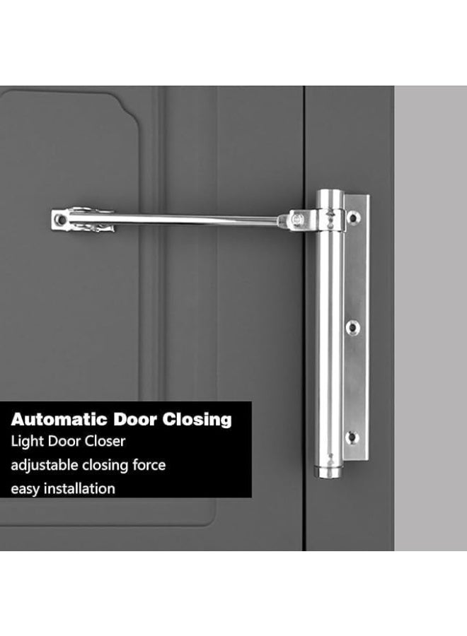 Heavy Duty Automatic Spring Door Closer for Exterior and Interior Doors, Commercial Grade Adjustable Door Hinges with Soft Close Safety Spring Easy to Install for Gates and Garden Doors - Image 3