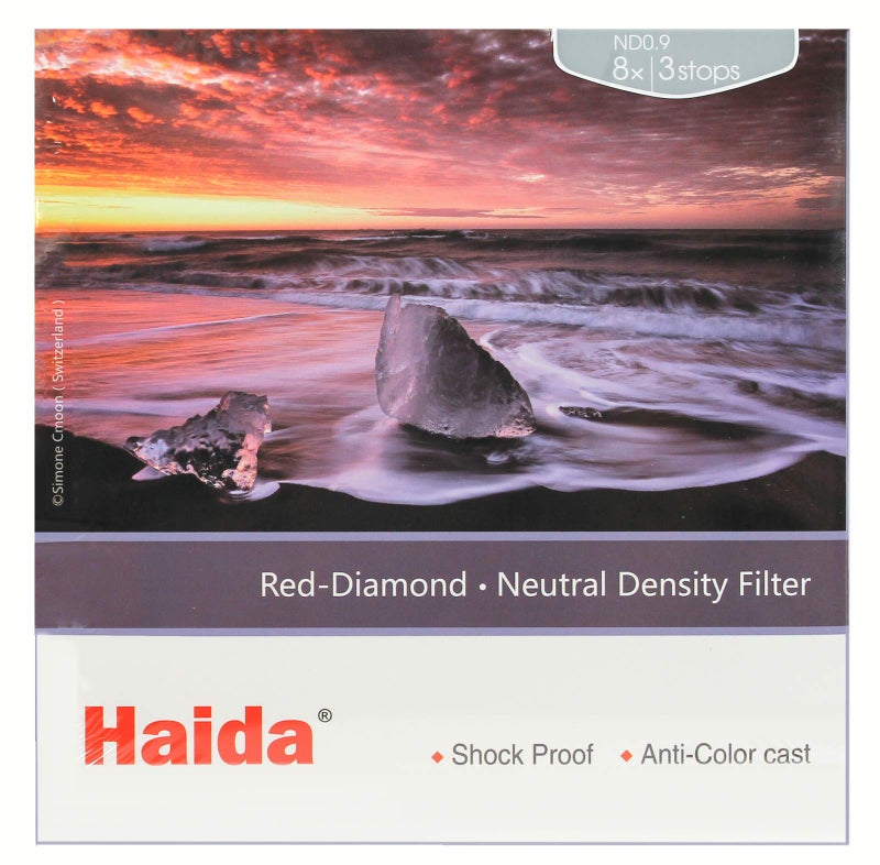 Haida Red Diamond 100mm ND 09 3 Stop ND Nanopro Coated Glass Filter 4x4 100x100mm ND8