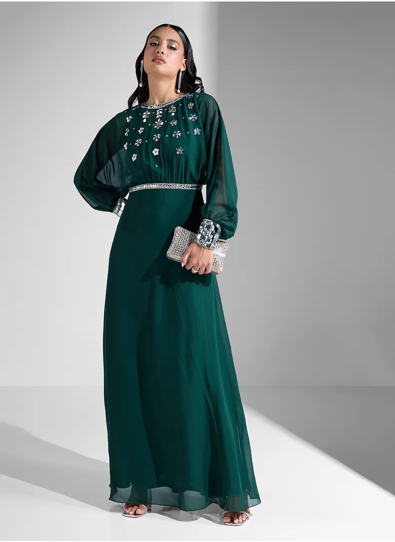 اميليا روز Embellished Midaxi Dress