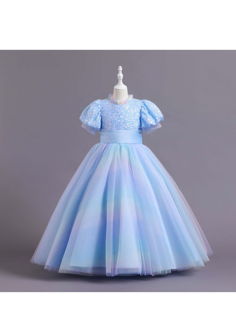 KUYING New Girls' Puffy Dress Birthday Dress Dress 